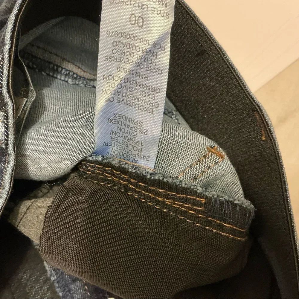 Wit & Wisdom “Ab”solution High Rise cropped button fly Boot Jeans size00 - Picture 8 of 8